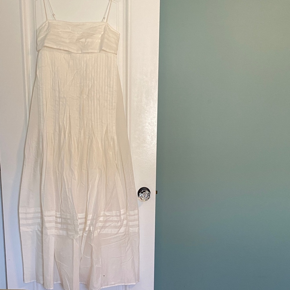 STAUD Strapless Cream Dress